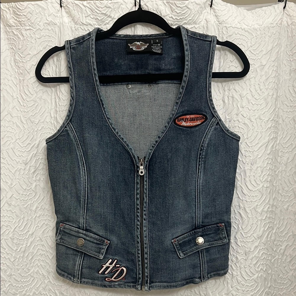 Vintage Harley-Davidson Denim Vest